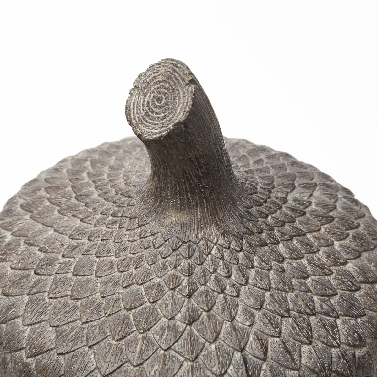 Mandor I (Small) 6L x 6W Brown Resin Acorn Box, Boxe by Mercana, 5.51" length x 5.51" width x 8.66" height View 5