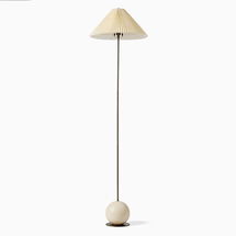 Online Designer Bedroom Sarah Sherman Samuel Metal Sphere Floor Lamp And Pleated Shade, Green