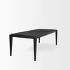 Teva Black Wood Rectangular 92' Dining Table, by Mercana, 92" length x 39" width x 30" height thumbnail 7