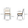 Posta Dining Chair Brown Leather, by Moe's Home, 18.3" width x 33.75" height x 21.65" depth thumbnail 9