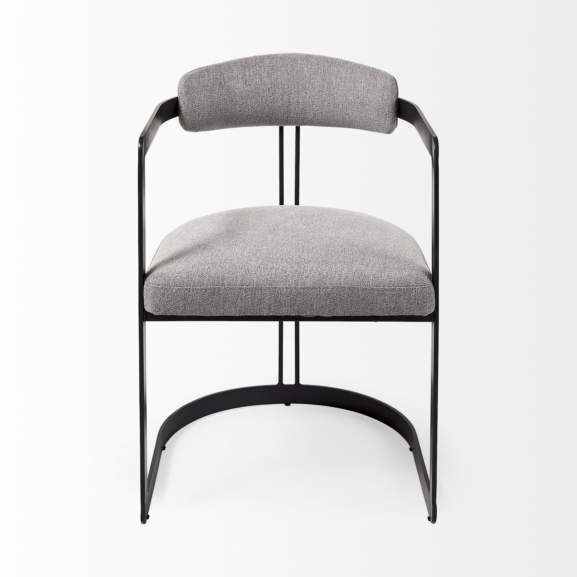 Hollyfield 20.5 x 21.3 x 29.5 Gray Fabric Seat with Gray Iron Frame Dining Chair large image 