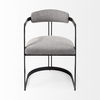 Hollyfield 20.5 x 21.3 x 29.5 Gray Fabric Seat with Gray Iron Frame Dining Chair thumbnail 2