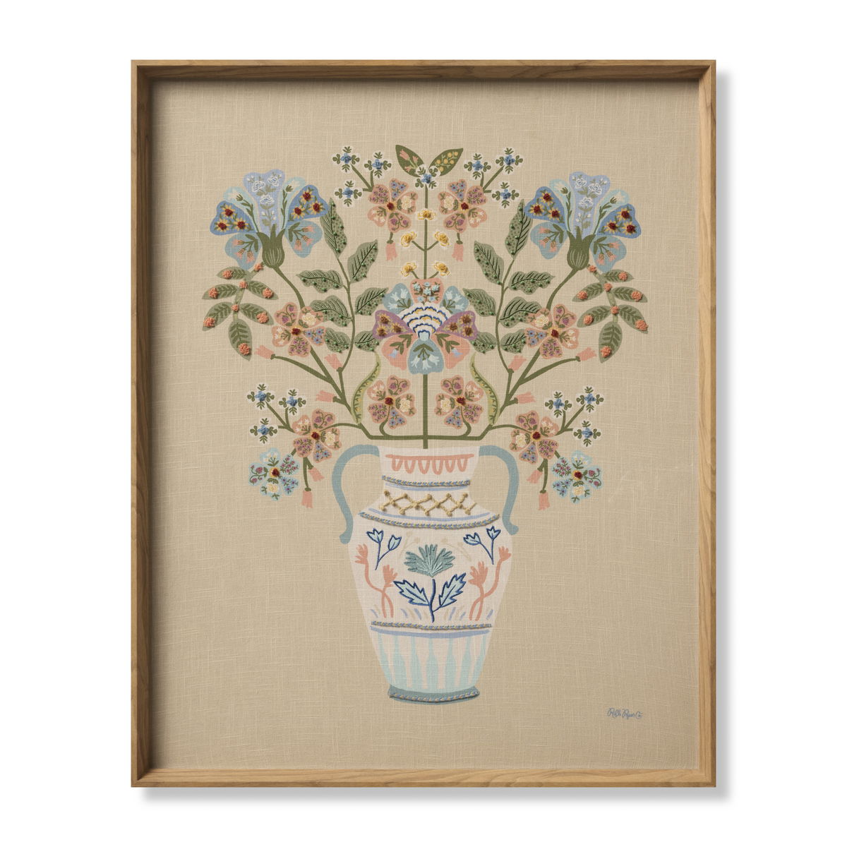 Rifle Paper Co. x Loloi Gracie Vase Wall Art, Wall Hanging, 33" length x 41" width View 1