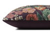 Rifle Paper Co. x Loloi Burgundy Blossom Pillow, Decorative Pillow, 20" length x 20" width thumbnail 3