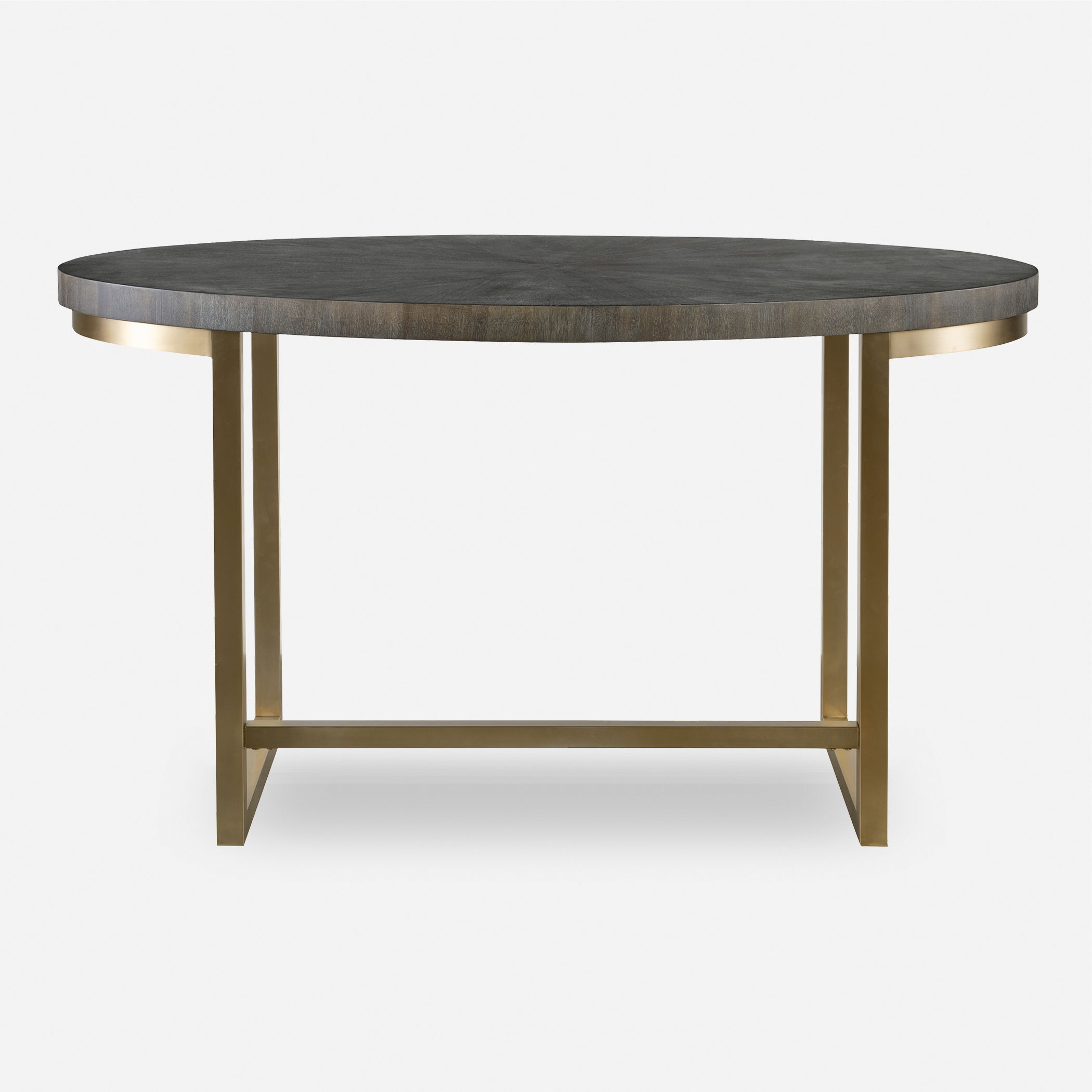 Taja Walnut Oval Desk large image 