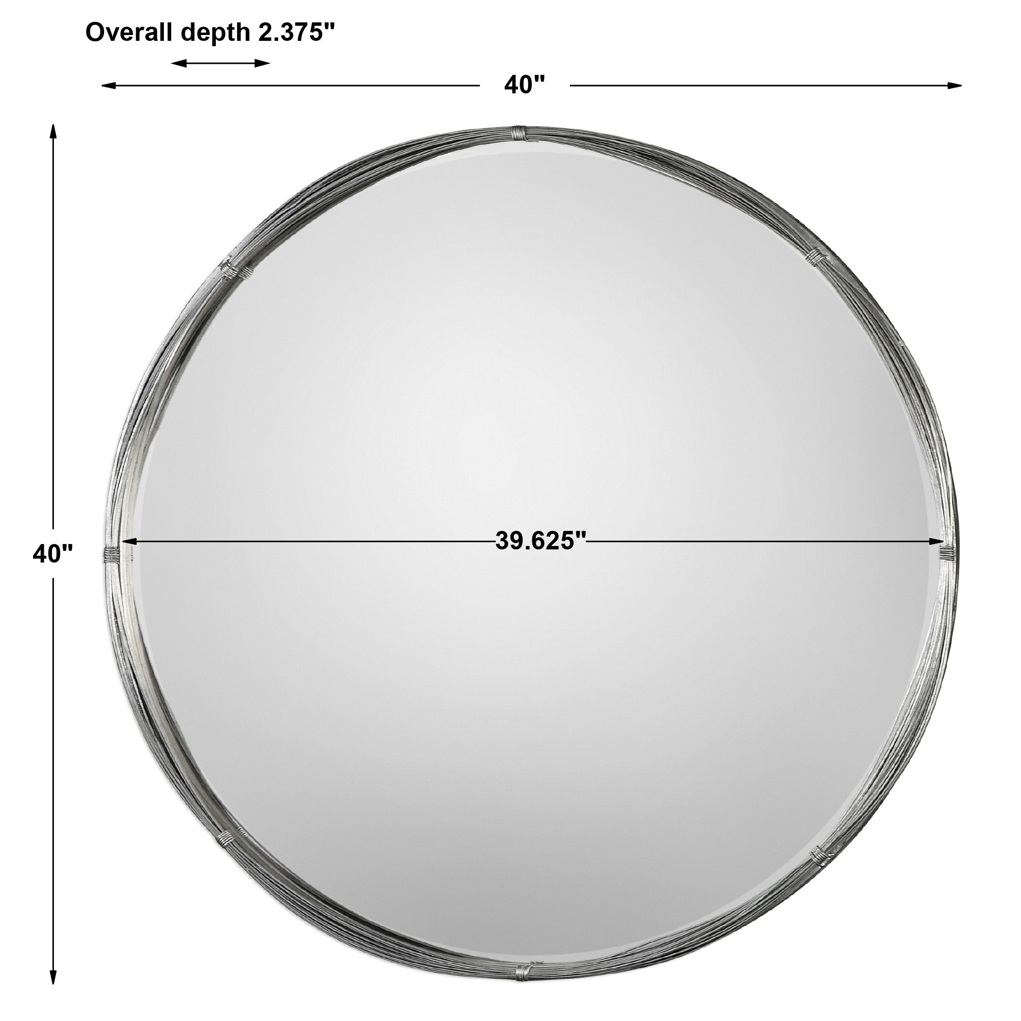 Ohmer Round Metal Coils Mirror large image 