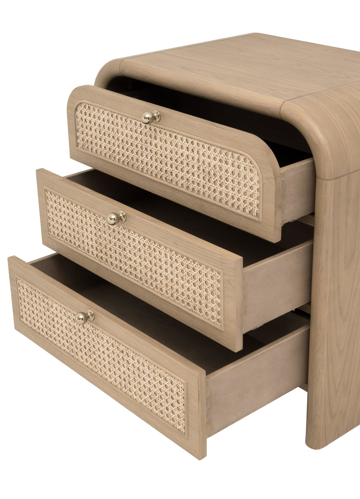 Cannes 3-Drawer Nightstand, by Essentials for Living, 28" width x 27" height x 18" depth View 10
