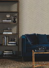 Atelier Herringbone Off White Wallpaper, by York Wall, 24' length x 3' width x 0.02" depth thumbnail 2