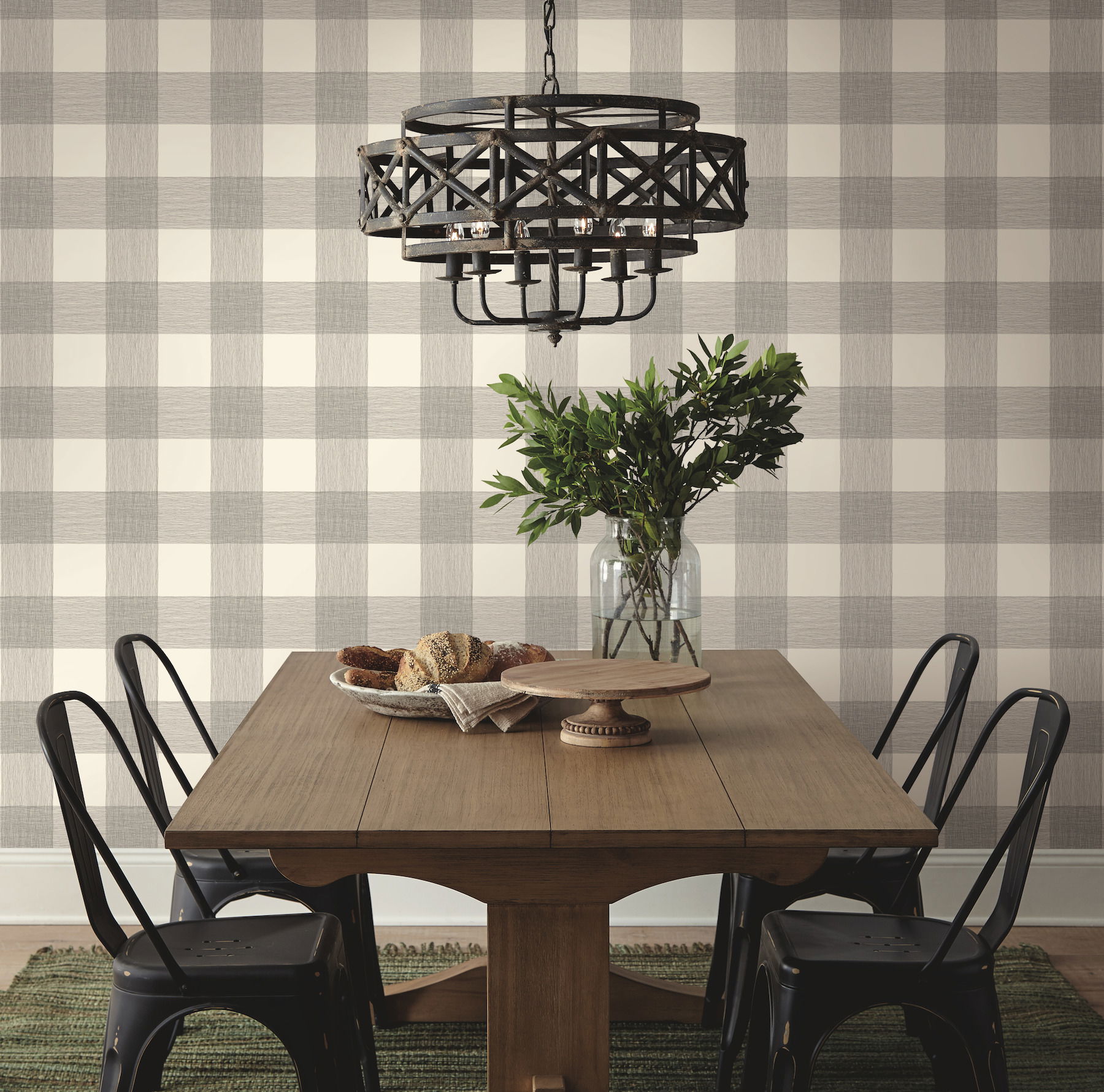 Common Thread Cream & Black Wallpaper large image 