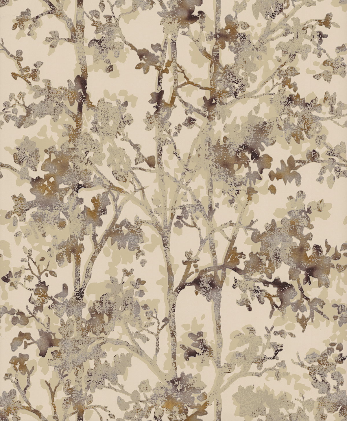 Shimmering Foliage Khaki Wallpaper, by York Wall, 32'9.6" length x 1'8.8" width x 0.02" depth