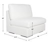 REFUGE SOFA, ARMLESS, ARCTIC WHITE, Furniture by Uttermost, 40" width x 30" height x 37.5" depth thumbnail 3