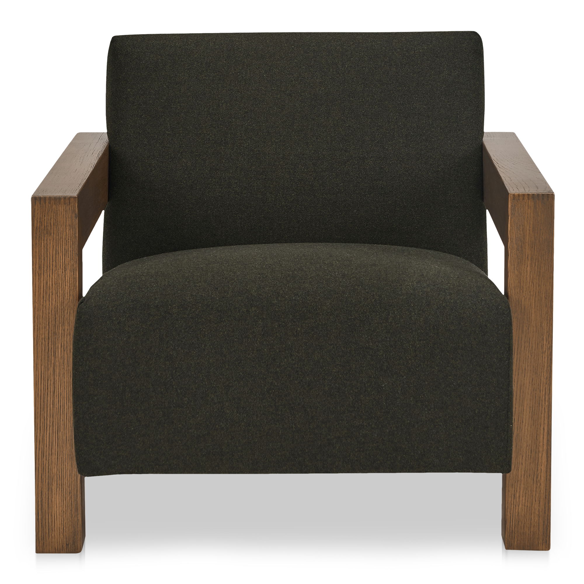 Garnet Lounge Chair Olive Wool Blend large image 