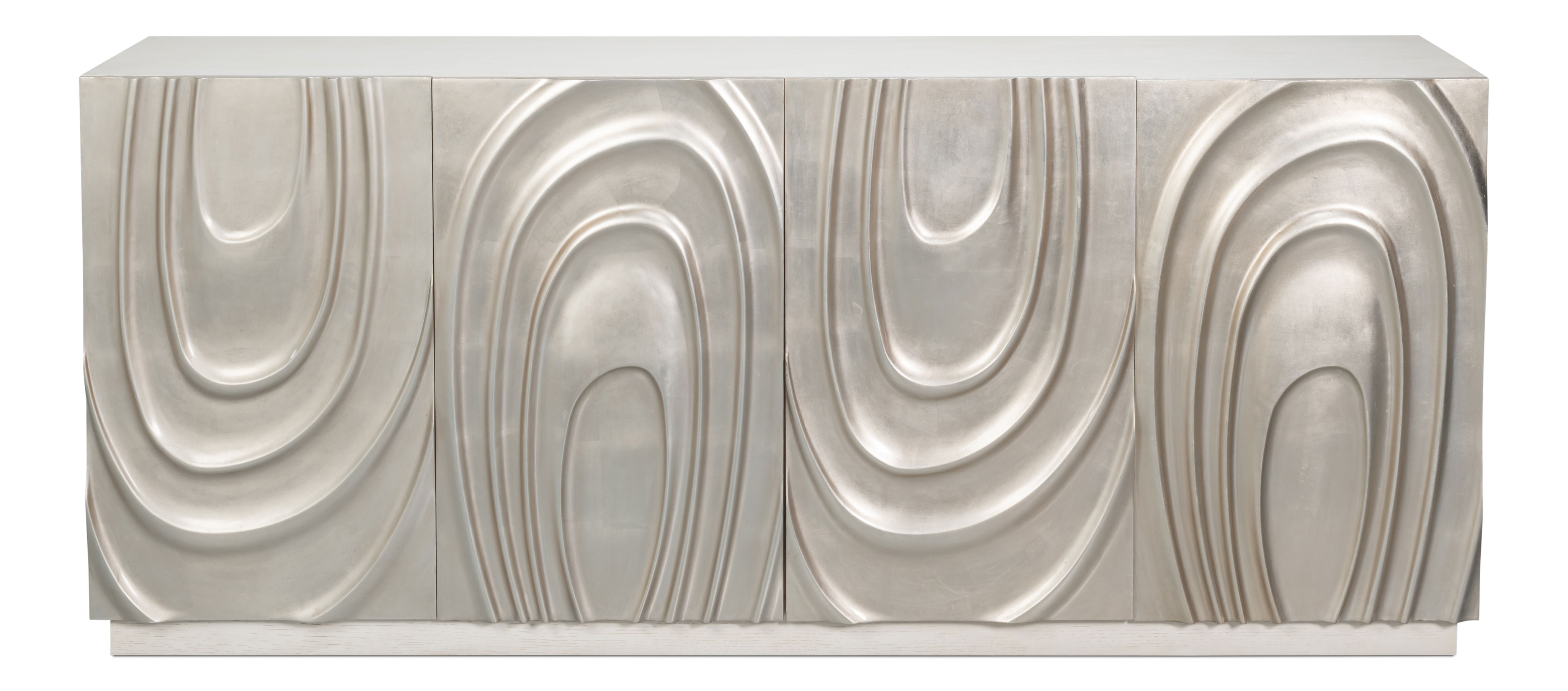 Capriole Credenza, Cabinets & Sideboard by Sarreid, 86" length x 20" width x 36" height View 2