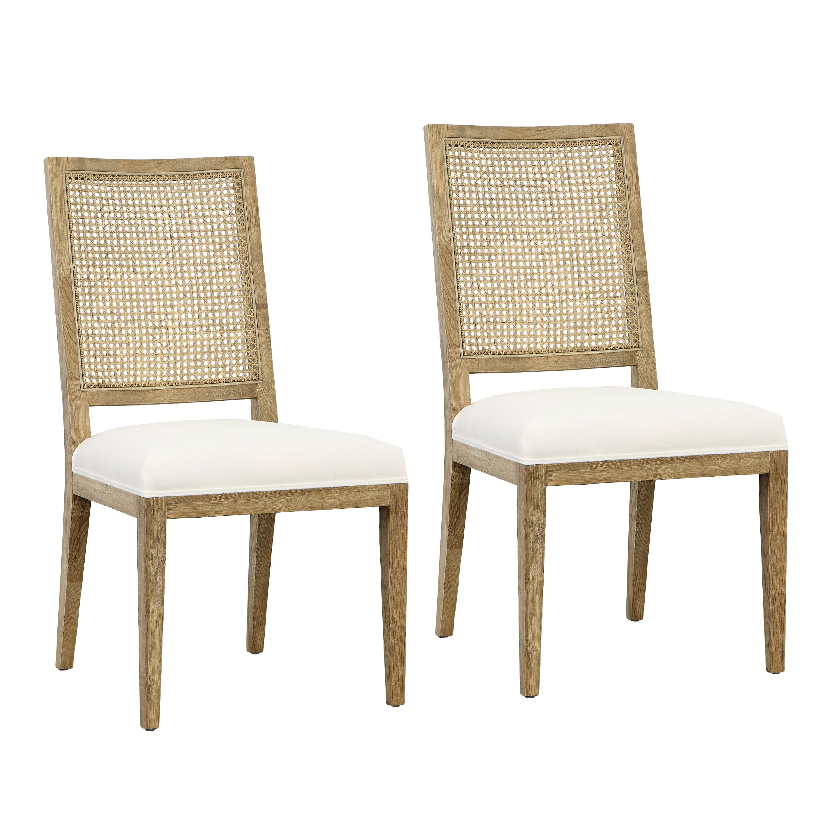 Norton Dining Chair Set of 2 Grey, by Dovetail, 20" width x 39" height x 25.5" depth View 1