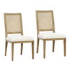 Norton Dining Chair Set of 2 Grey, by Dovetail, 20.5" width x 38.75" height x 25.5" depth thumbnail 1
