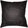 Modern Faces Accent Pillow, Decorative Pillow by Surya, 16" length x 16" width thumbnail