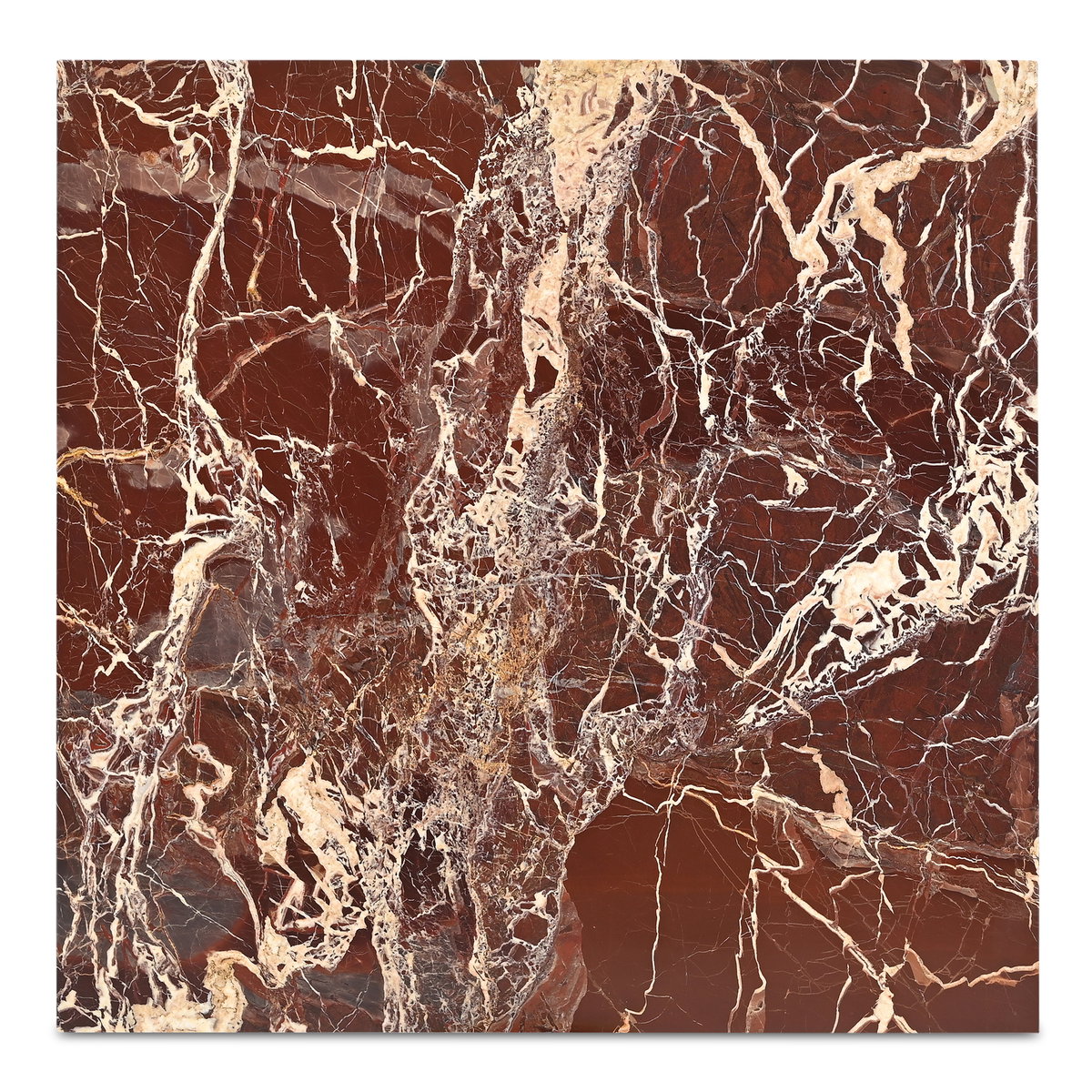 Rosa Accent Table Rosso Levanto Marble, Side & End Table by Moe's Home, 20" width x 20" height x 20" depth View 4