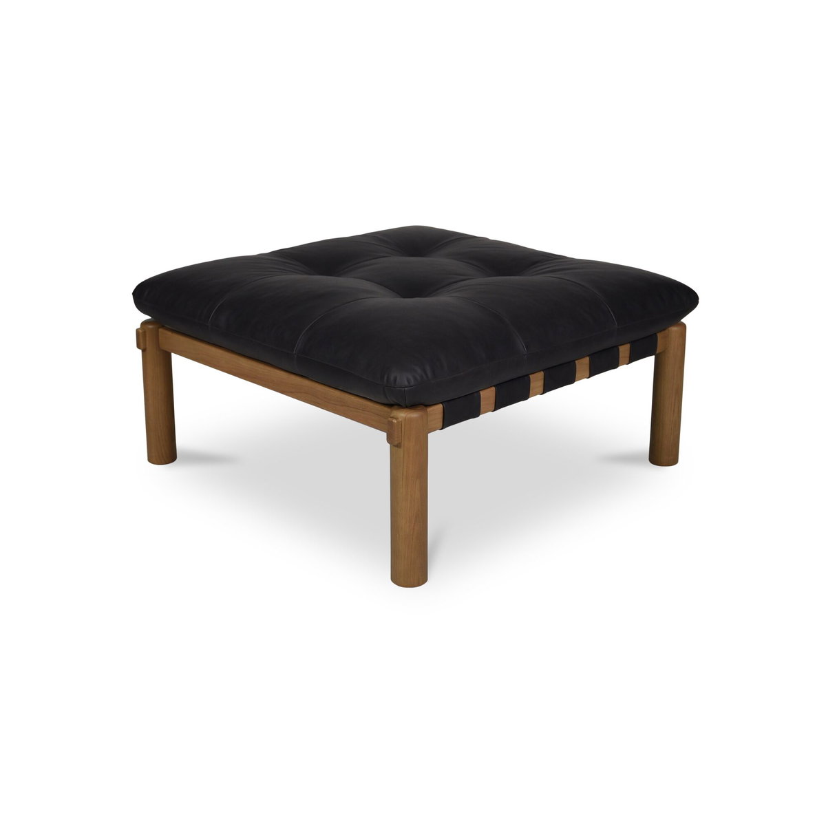 Costello Ottoman Black, by Moe's Home, 37" width x 18" height x 37" depth View 2