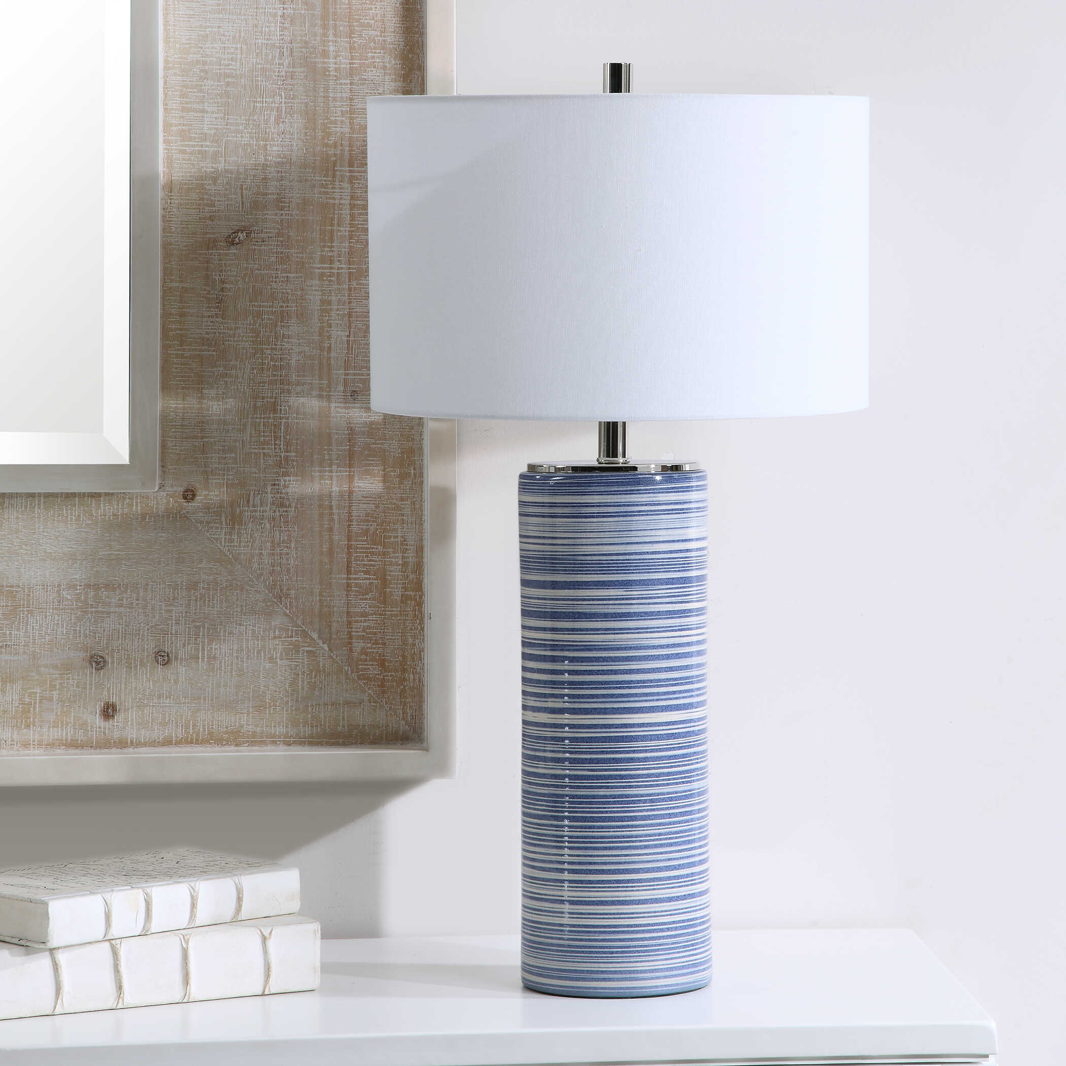Montauk Striped Table Lamp large image 
