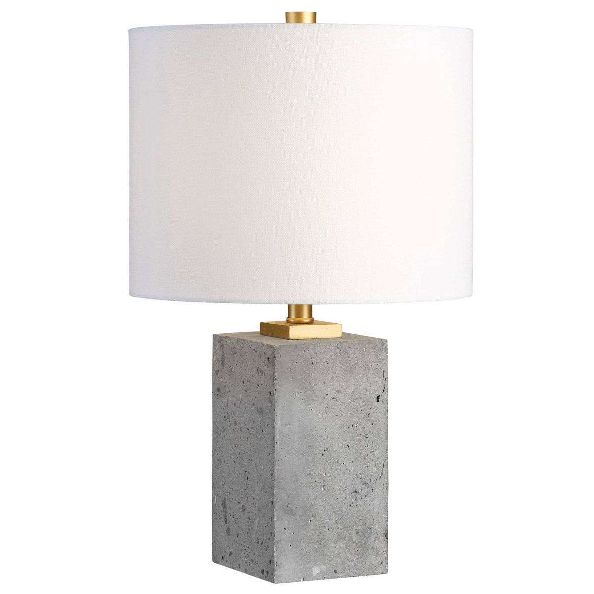 Drexel Concrete Block Lamp, Table Lamp by Uttermost, 10" width x 17" height x 10" depth View 1