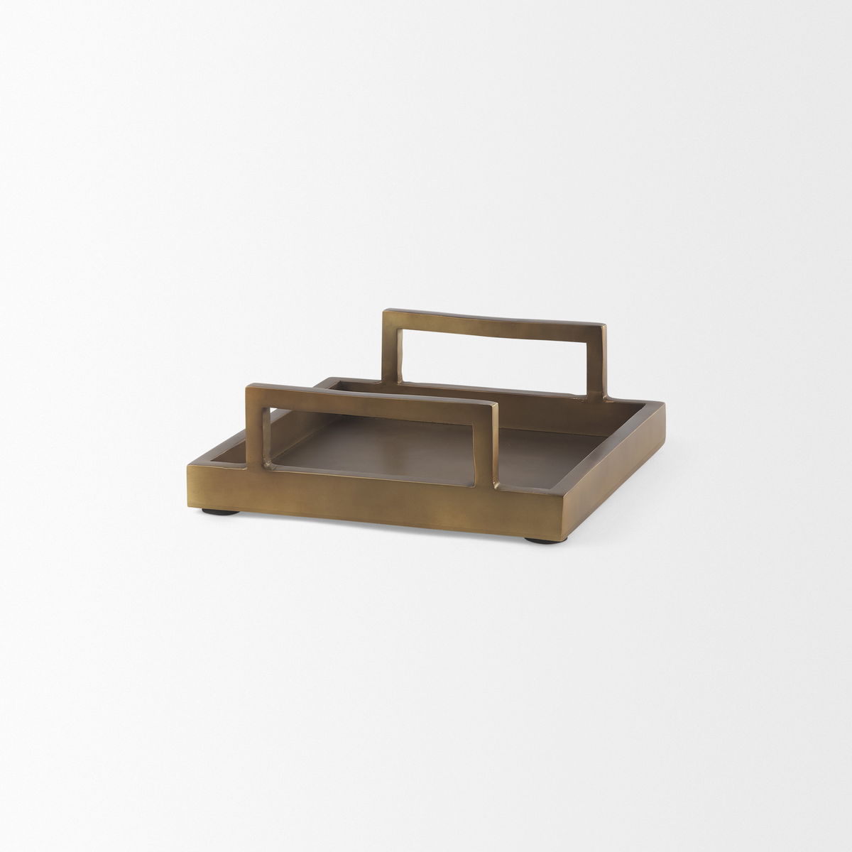 Shay Aluminium Tray - Small, Decorative Tray by Mercana, 9.5" length x 9.5" width x 3" height View 9