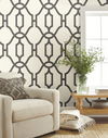 Repurpose Woven Trellis Charcoal Wallpaper thumbnail 1