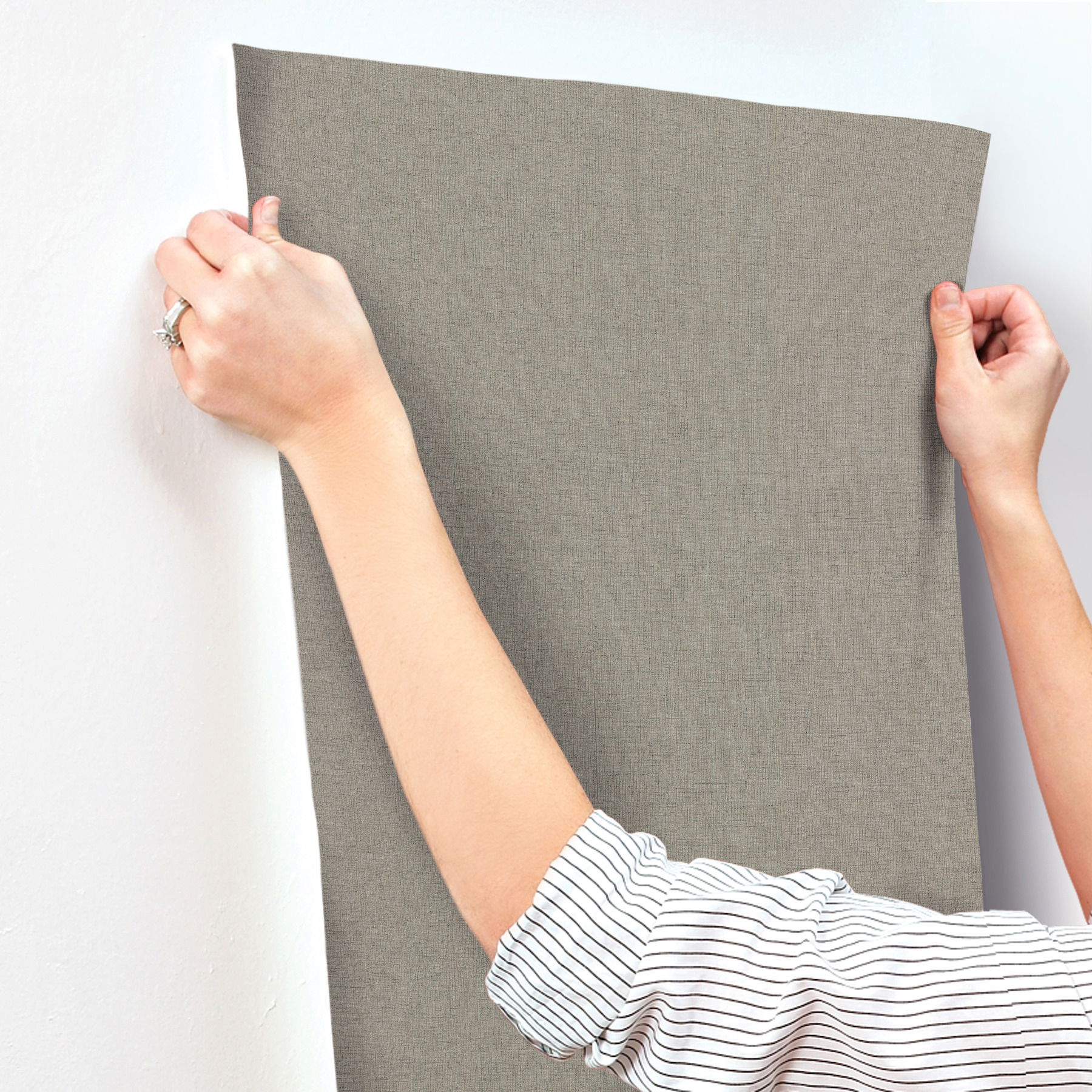 Hardy Linen Cinder Wallpaper large image 