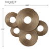 Ahmet Gold Rings Wall Decor, Art by Uttermost, 35.5" width x 29" height x 2.62" depth thumbnail 3