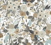 Garden Party Off White & Brown Peel & Stick Wallpaper, by York Wall, 20' length x 2'3" width x 0.02" depth thumbnail
