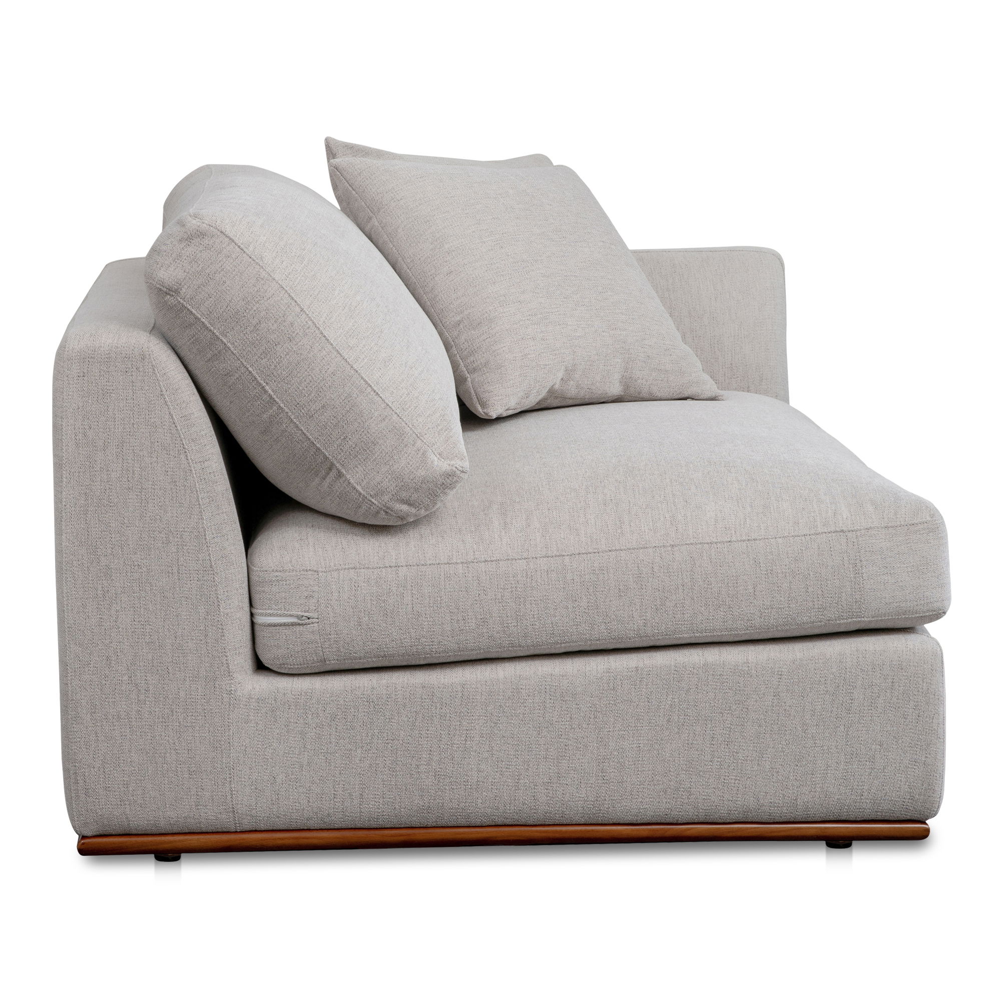 Rue Right Arm Facing Chair Flecked Grey large image 