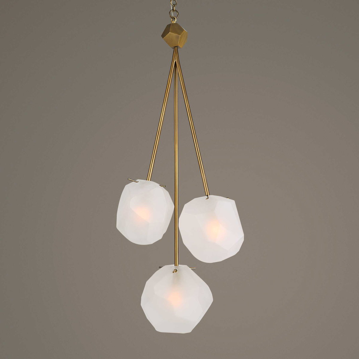 Geodesic 3 Light Pendant, by Uttermost, 1'1.5" width x 3' height x 1'0.37" depth View 2