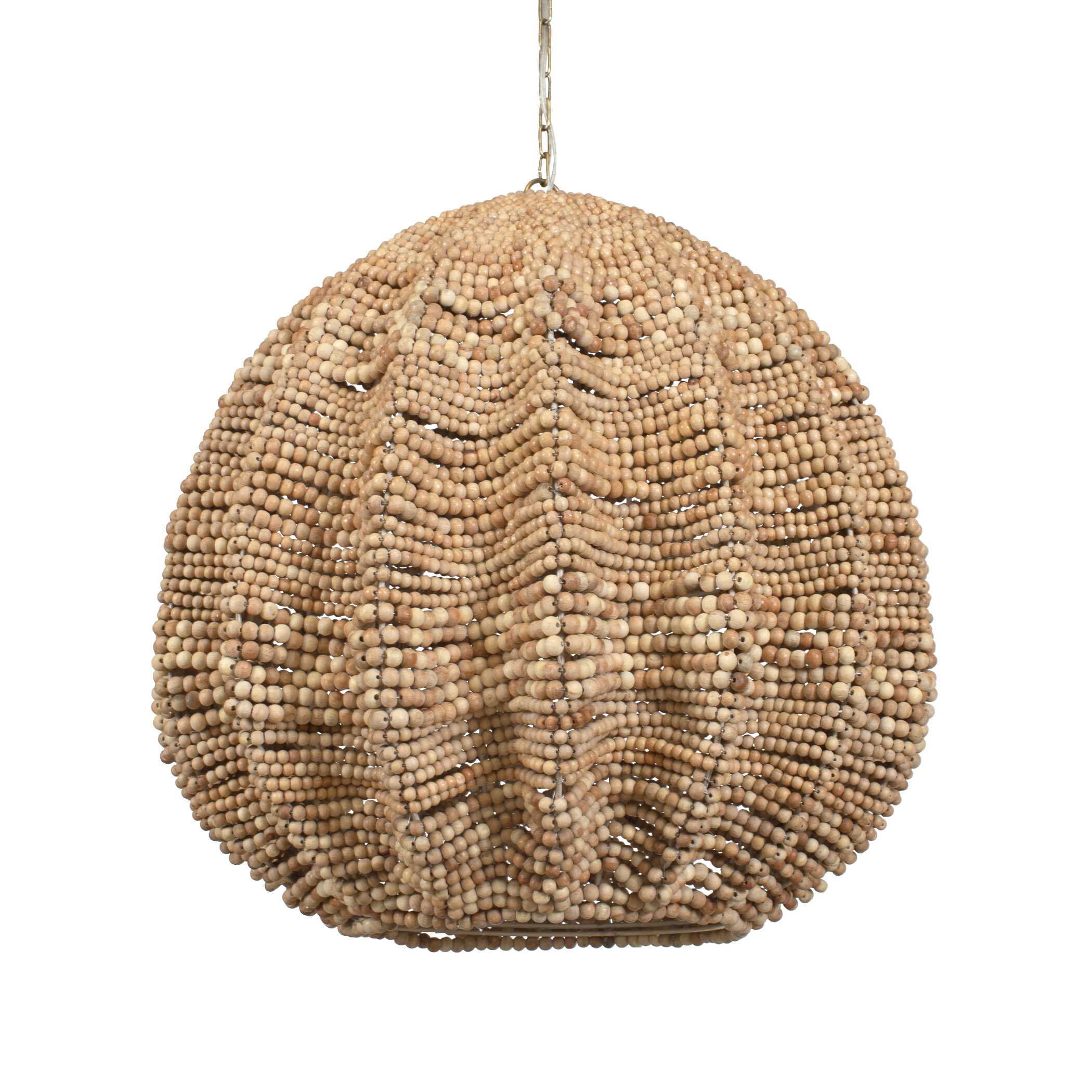 Kauri 5 Light Wooden Bead Pendant large image 