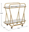 Swain Brass Serving Cart, Furniture by Uttermost, 35.75" width x 35.75" height x 16.5" depth thumbnail 3