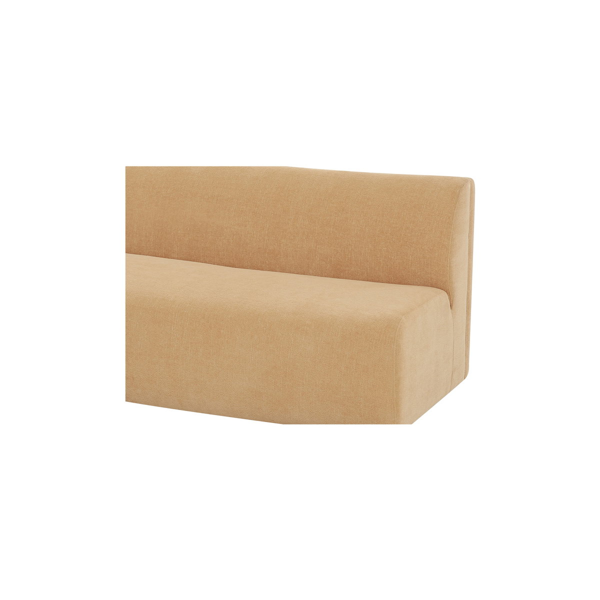 Naomi Convex Sofa Golden Yellow, Sectional Sofa by Moe's Home, 80.7" width x 28.3" height x 39" depth View 6