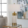Adelia Ivory & Brass Table Lamp, by Uttermost, 1'5" width x 2'6.5" height x 1'5" depth thumbnail 2