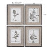 Casual Grey Study Framed Art Set/4, by Uttermost, 1'2.5" width x 1'5.5" height x 1" depth thumbnail 3