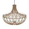 Lovelock 4 Light Rope Empire Chandelier, Pendant by Uttermost, 27.5" width x 24.25" height x 27.5" diameter thumbnail 4