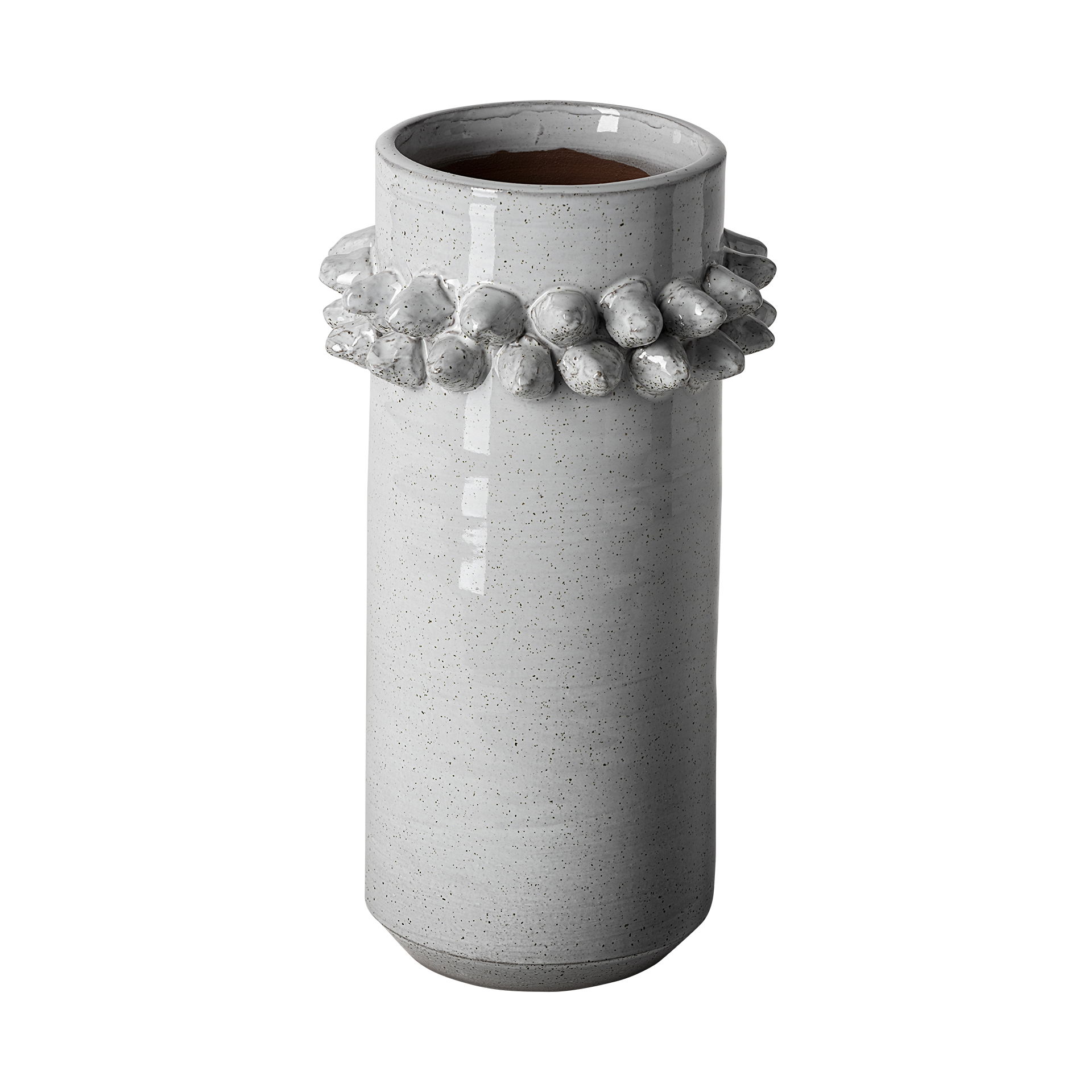 Farmhampton Large Gray Spoked Ceramic Vase large image 