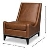 Brandy Accent Chair In Distilled Leather thumbnail 12