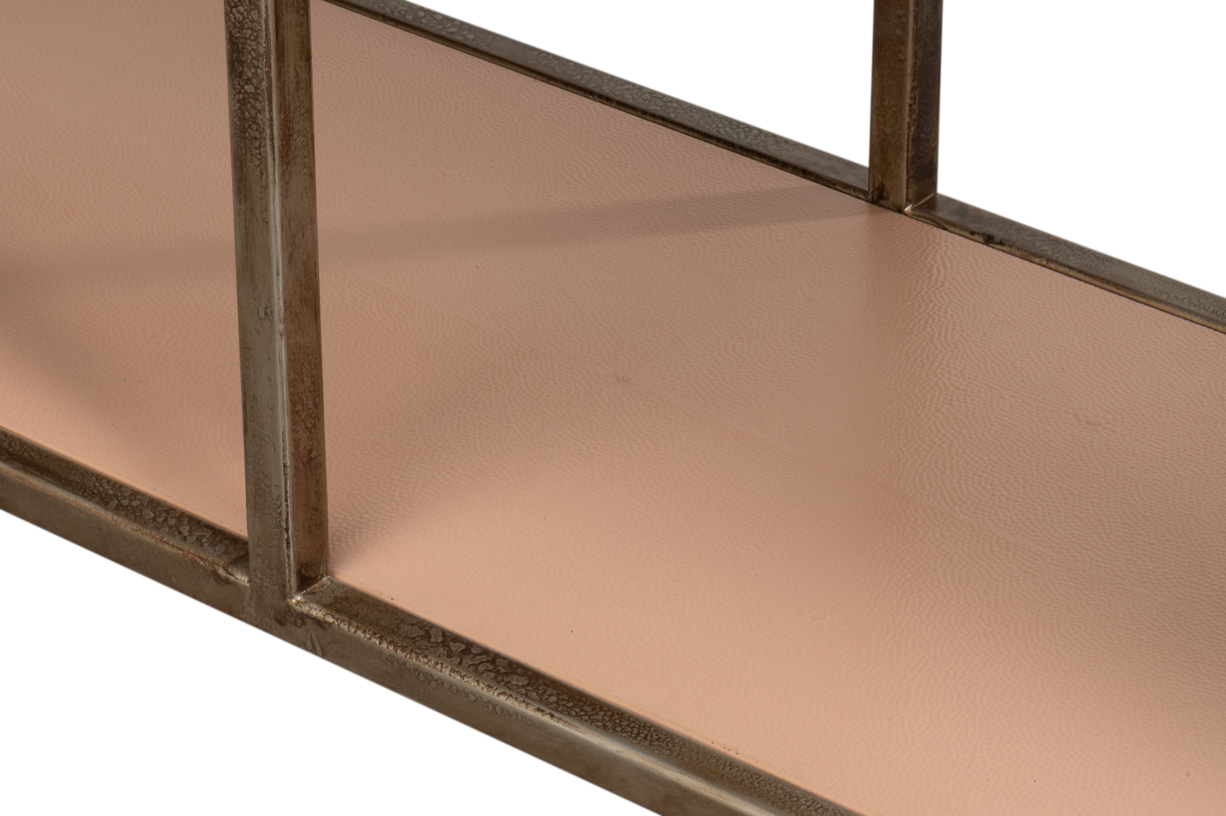 Cullum Shagreen Console, Mushroom, Console Table by Sarreid, 71" length x 14" width x 33" height View 4