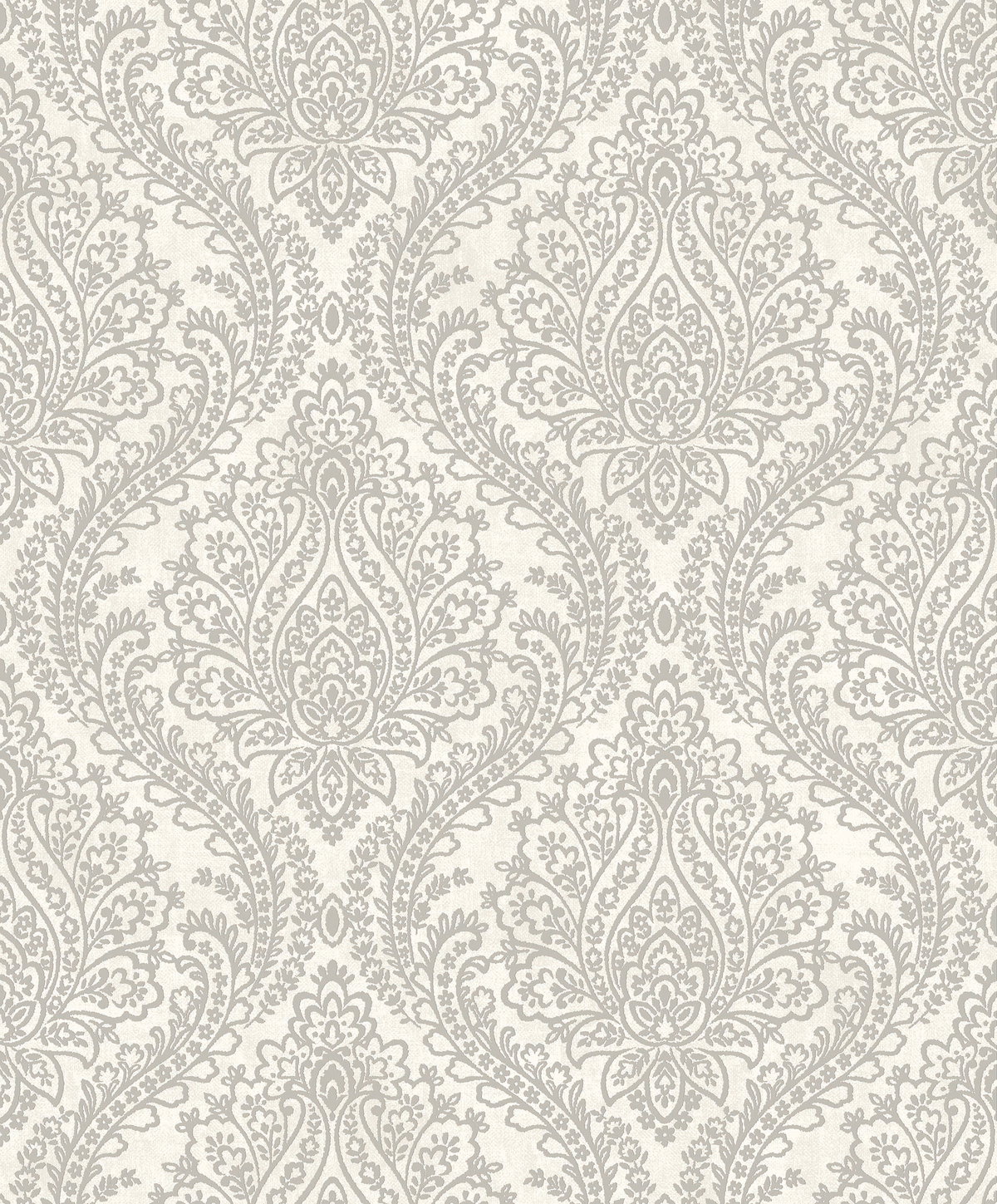 White & Silver Tattersall Damask Wallpaper, by York Wall, 33' length x 1'8.8" width x 0.02" depth