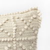 Leroy 18 x 18 Cream Raised Pattern Detail Decorative Pillow Cover thumbnail 5