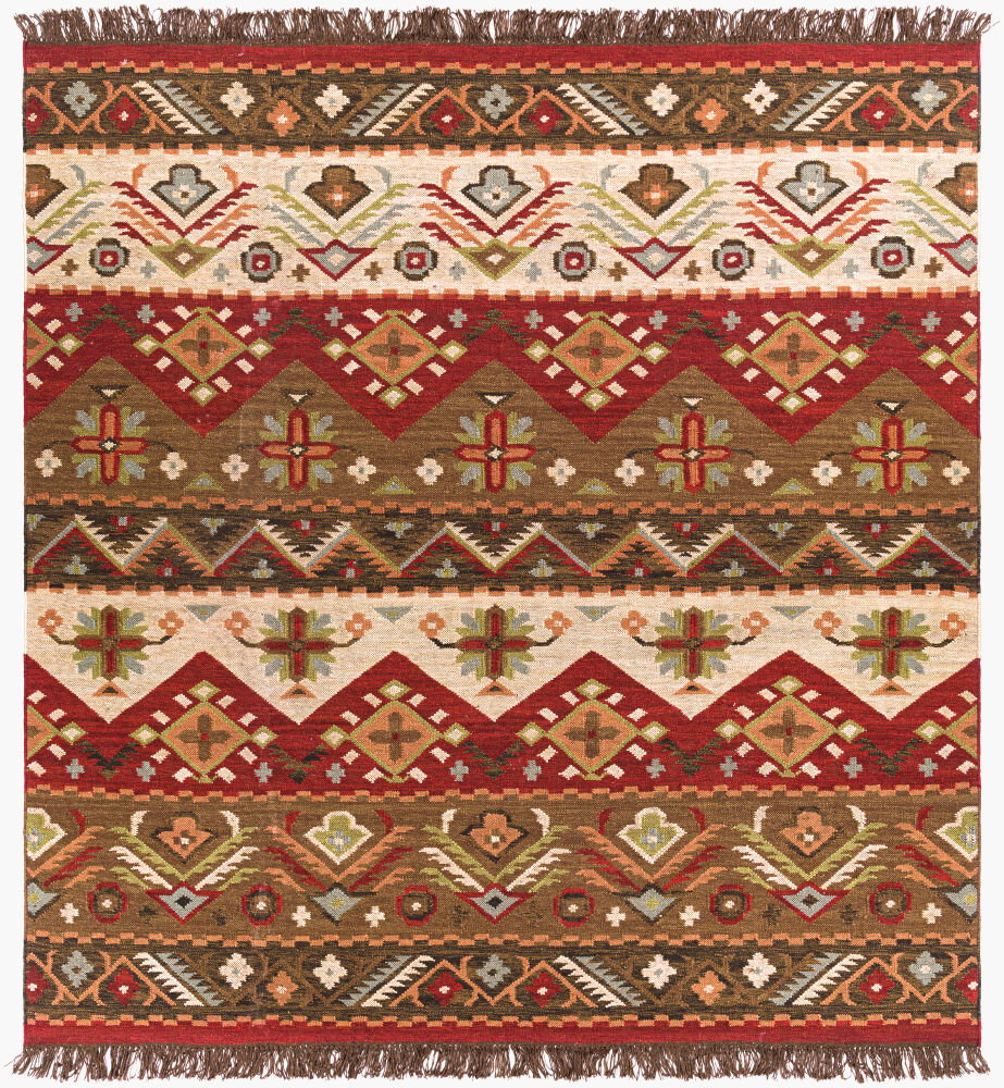 Jewel Tone Handmade Rug, by Surya, 8' length x 8' width