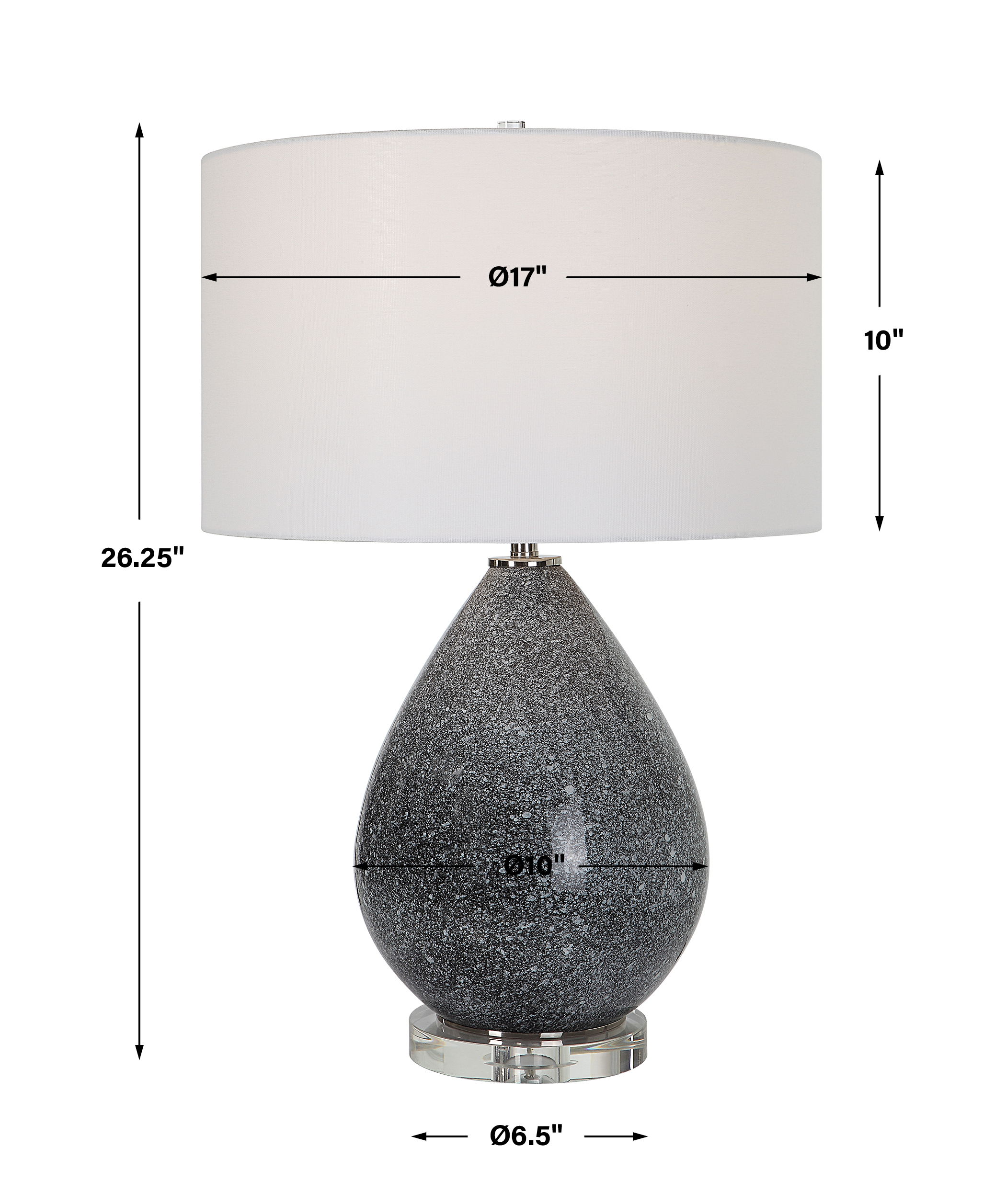 Nebula Speckled Glaze Table Lamp large image 