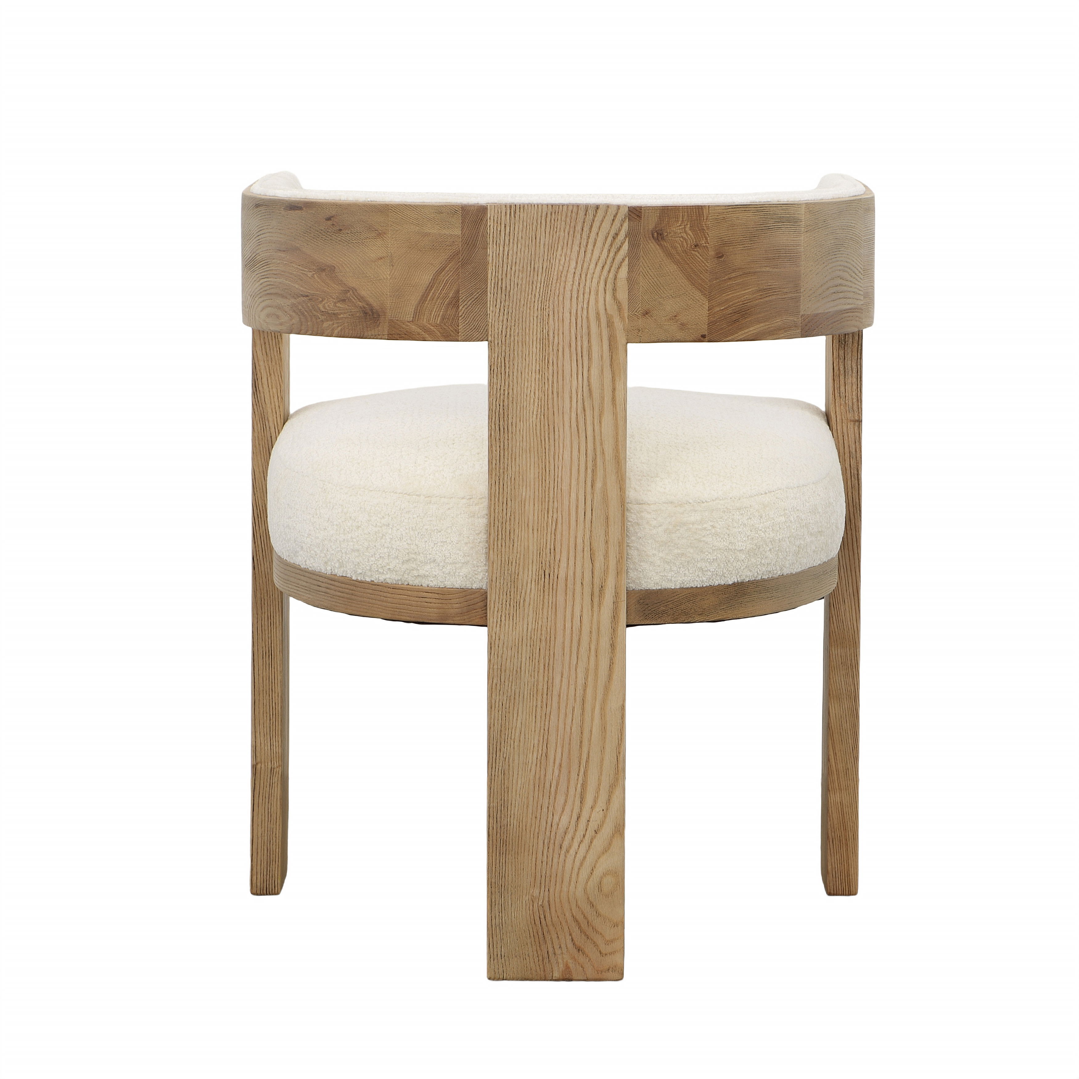 Nadia Dining Chair Cream, by Dovetail, 23" width x 27.5" height x 22.5" depth View 4