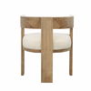Nadia Dining Chair Cream, by Dovetail, 23" width x 27.5" height x 22.5" depth thumbnail 4