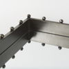 Elio  Gun Metal Gray Metal with Studs and Mirrored Bottom Rectangle Tray thumbnail 7
