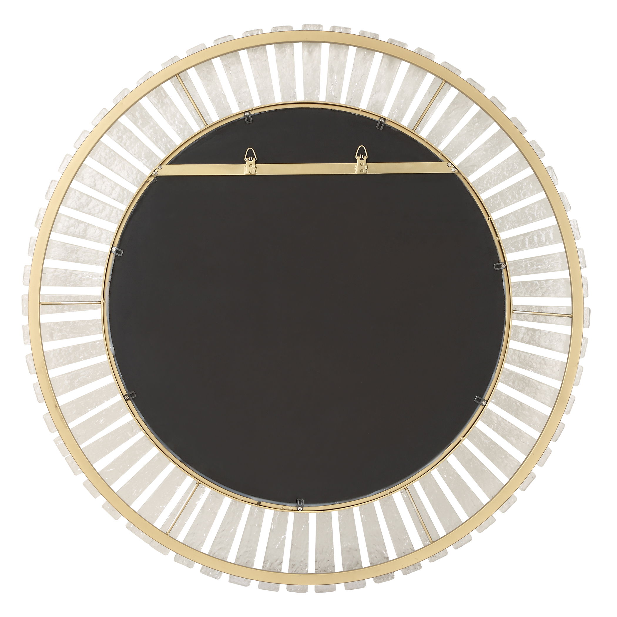 Denali Textured Glass Round Mirror large image 