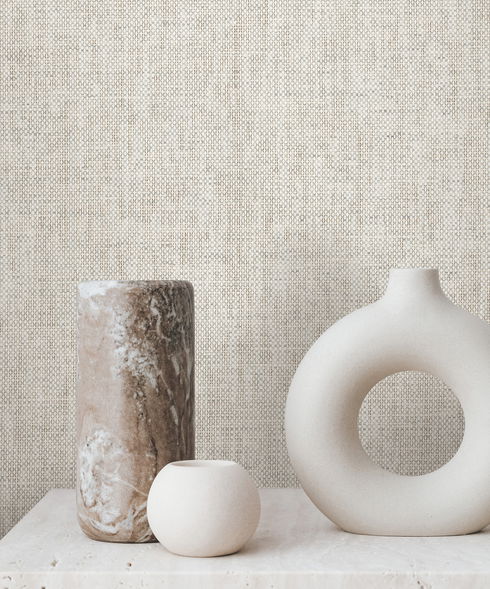 Kami Paperweave Smoke Wallpaper