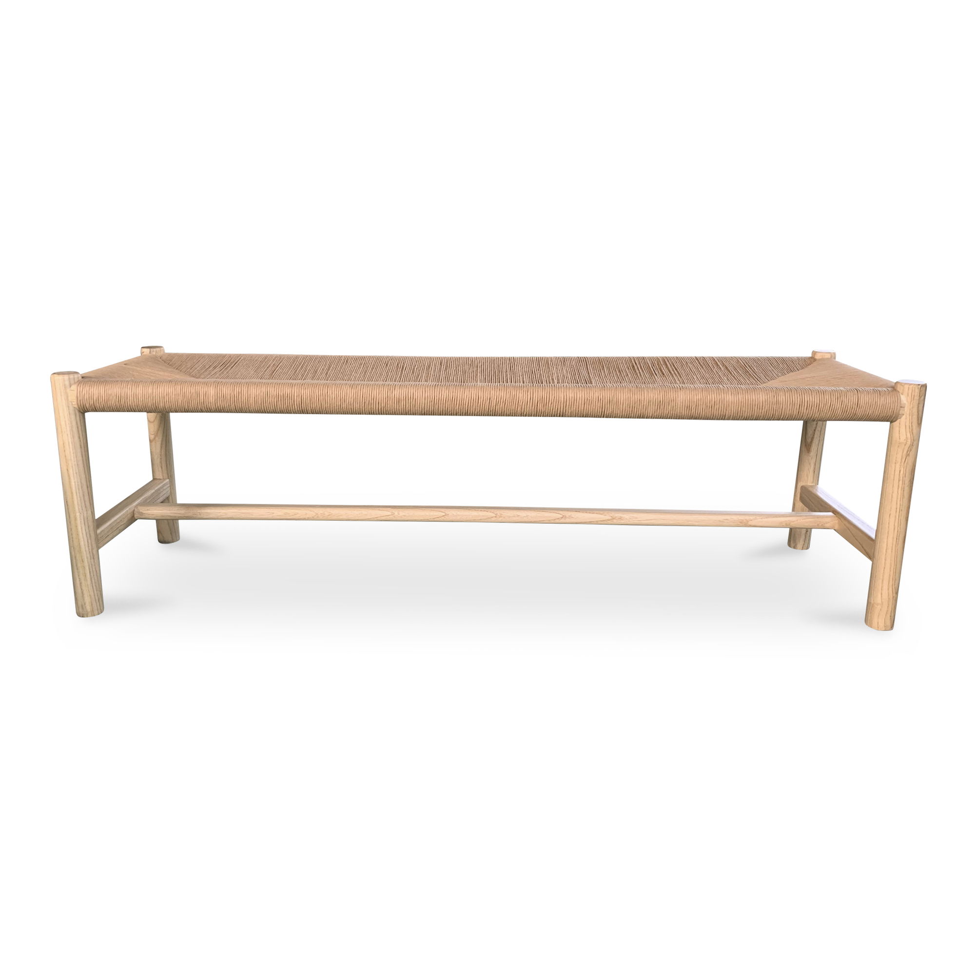 Hawthorn Small Bench Natural, Benche by Moe's Home, 48" width x 18" height x 17" depth View 1
